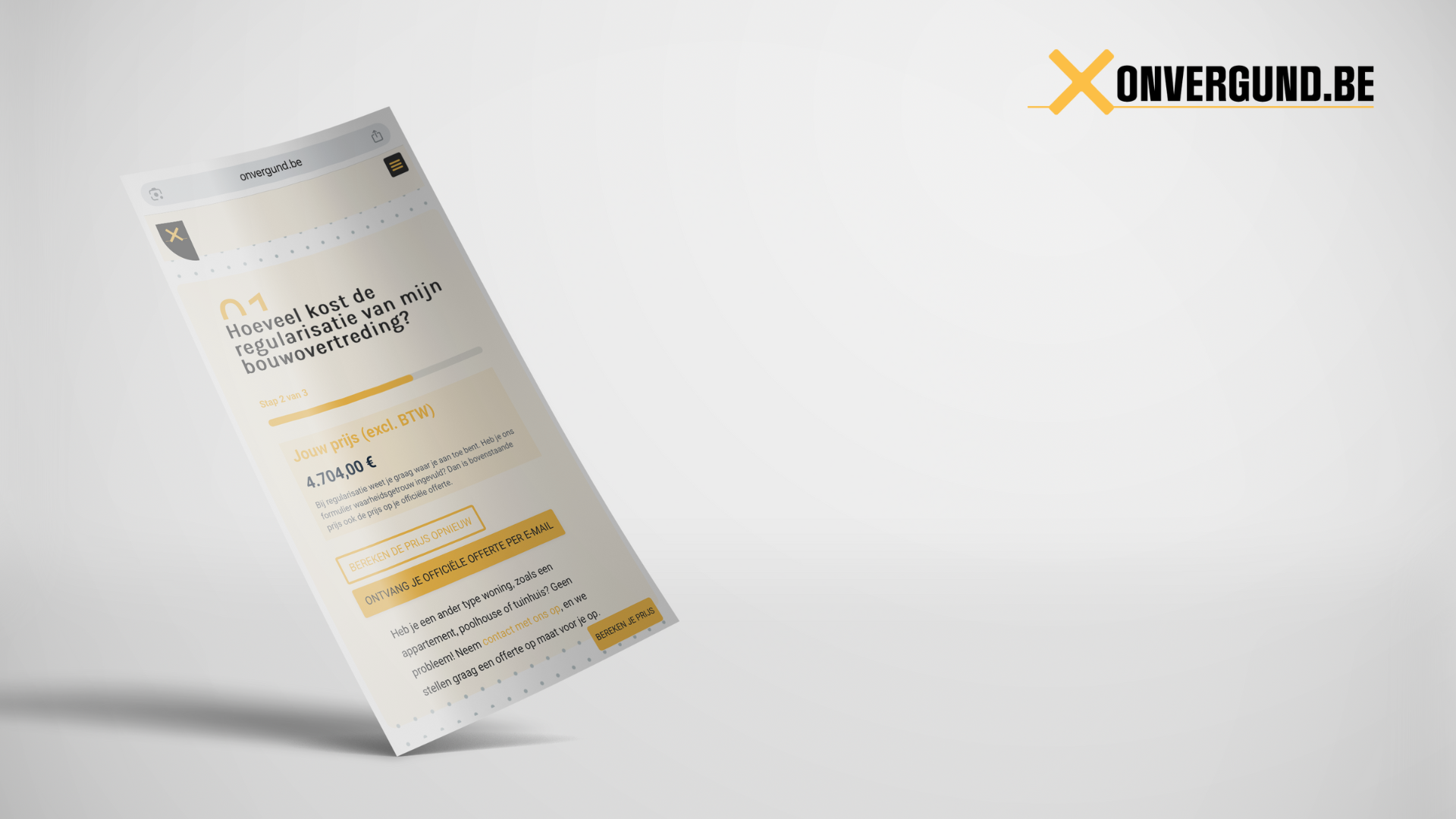 Interactieve EPC- en prijs-calculator ontworpen voor mobiele conversie